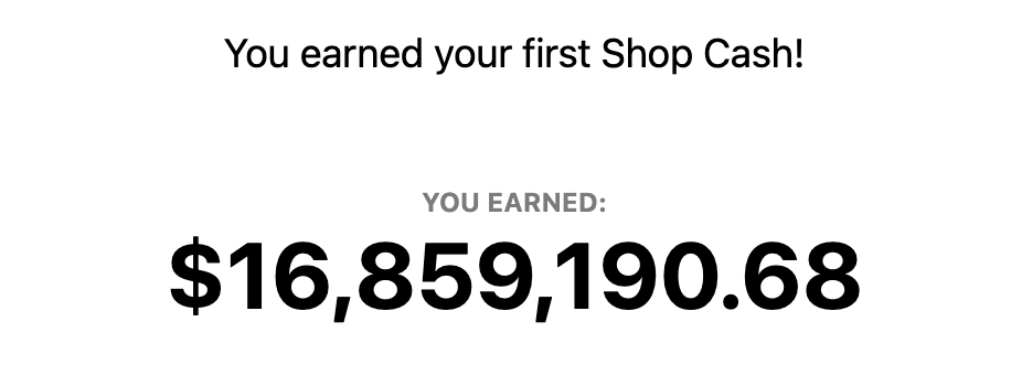 "YOU EARNED: $16,859,190.68"