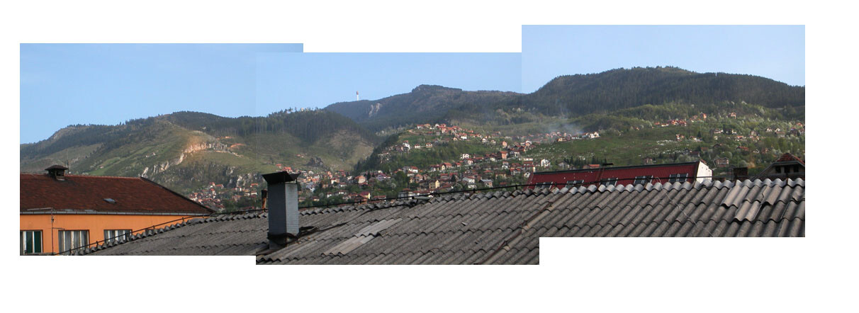 View from a Sarajevo apartment c. 2003