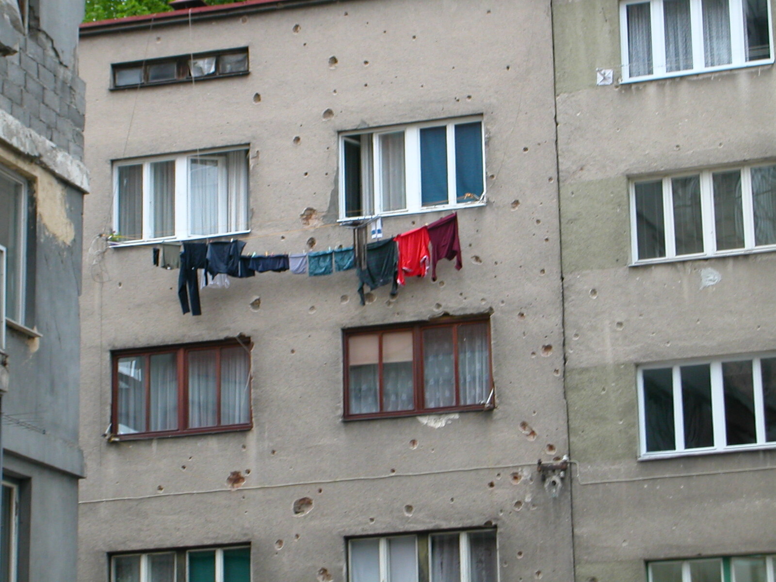 View from a Sarajevo apartment c. 2003