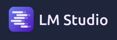 LM Studio logo (lmstudio.ai)

White progress-bar-like lines from left to right