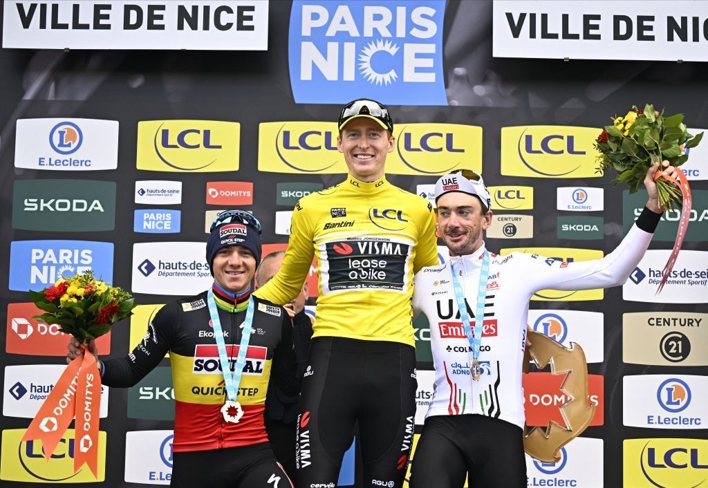 2024 Paris-Nice podium (Image credit: Getty Images)
