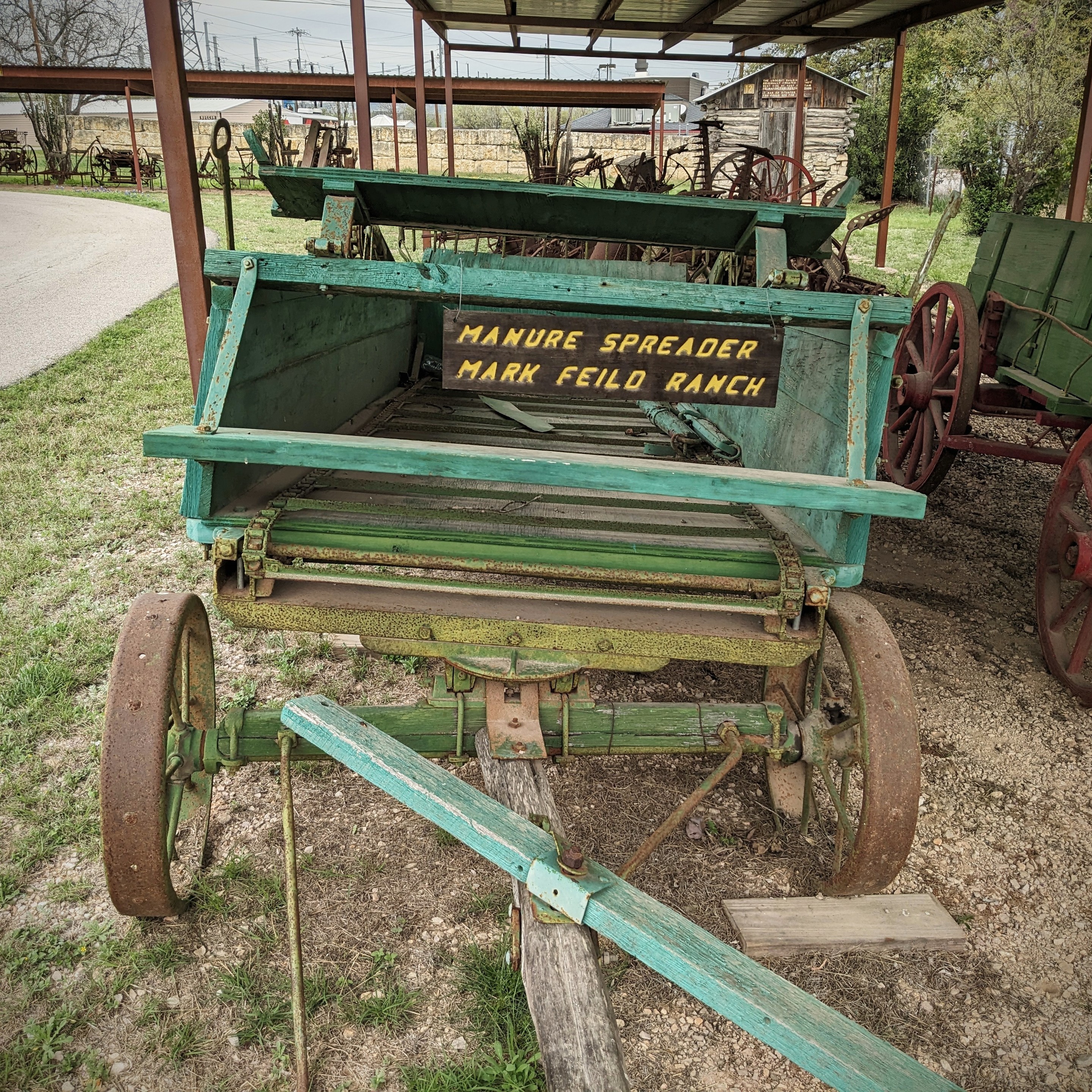Photo of a manure spreader at a museum 