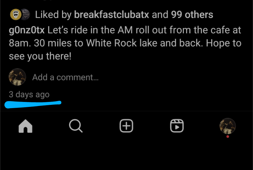 An Insta post announcing something tomorrow but posted 3 days ago 