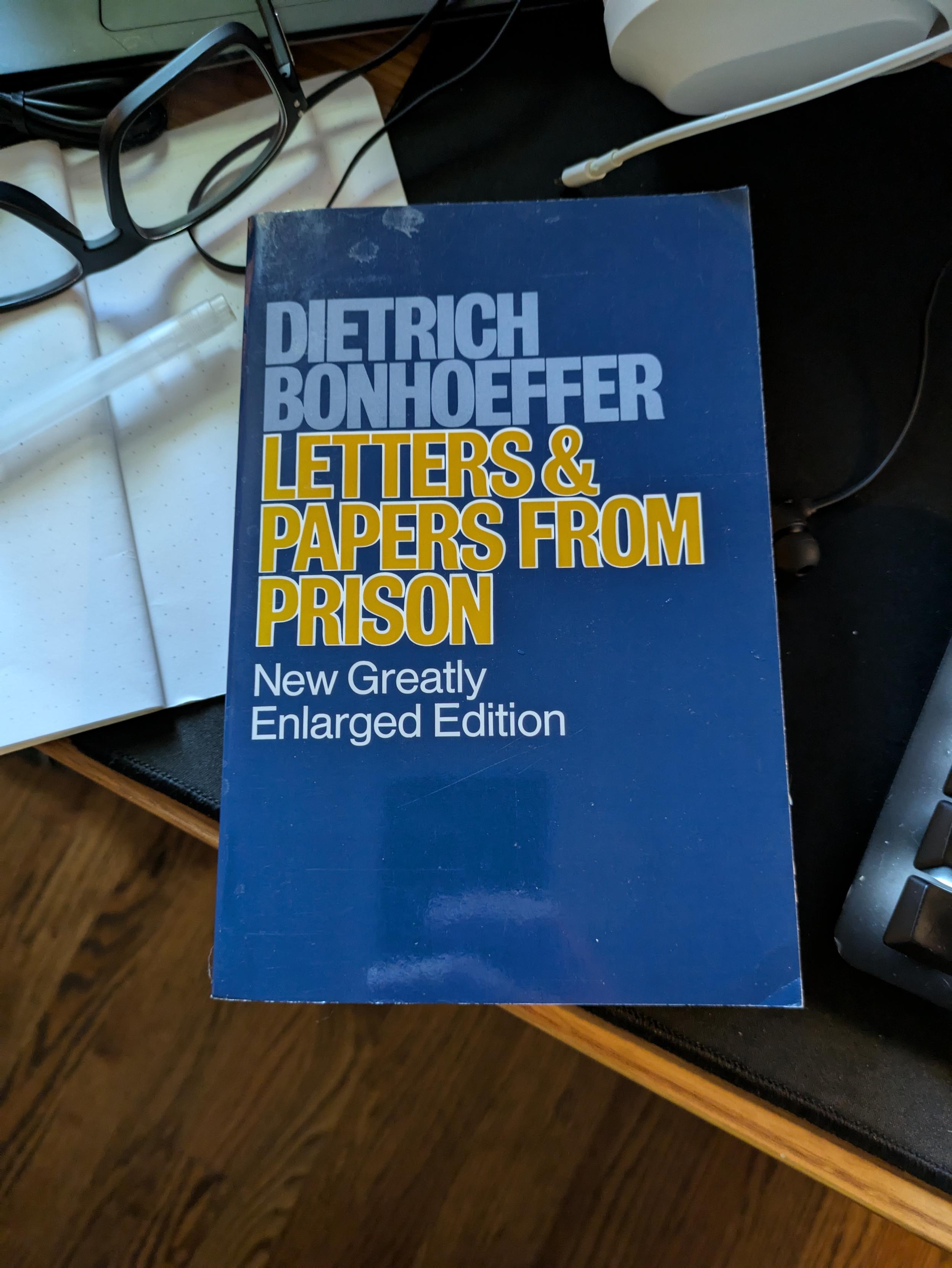 A photo of "Letters and Papers from Prison" by Dietrich Bonhoeffer